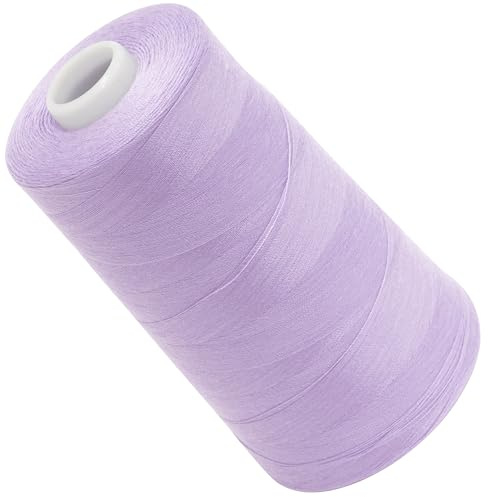 Aerzetix – C72522 – sytrådkon 120 (40/2) 4 000 m – tillverkad av polyester – konfektion, kortvarig, garn, snöre, sömnad, kläder, tråd – färg lila – orkidé – ljus