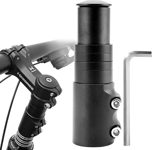 Newtic Lenkererhöhung Fahrrad, Fahrradlenker Erhöhung Lenkererhöhun, Fahrradlenker Vorbau 28,6 mm/12 × 2,86 cm, Fahrrad Lenker Erhöhen Aluminium für MTB, Rennrad, Stadträder (Schwarz)