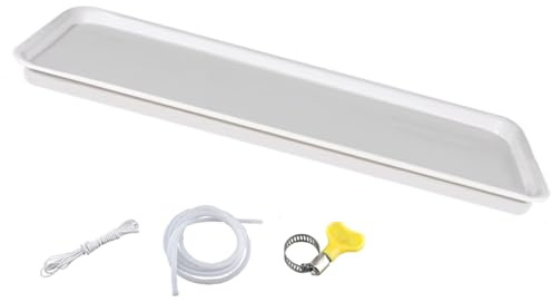 DJJYCTNM AC Drain Pan, Air Conditioner Internal and External Unit Water Tray PP Tray Water Collector Pad - Perfect for Indoor/Outdoor Split Air Conditioner Heat Pump Systems (Size : 400cm hose)