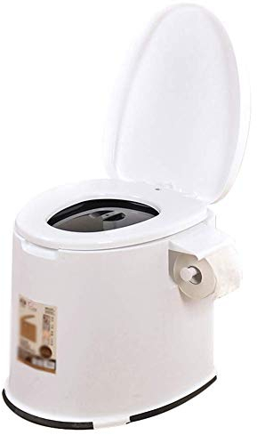 DLAZUM Urinal, Mobile Toilette, 230 Kg Tragkraft, Mit Verschlussdeckel, Geruchshemmend, Sicherer Komfort Für Ältere, Schwangere Und Menschen Mit Eingeschränkter Mobilität, Weiß