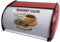 JISADER Portapane con Coperchio a Rotolo, Portapane in Metallo, Contenitore Portapane Multiuso per Biscotti da Caffetteria da Banco, Rosso