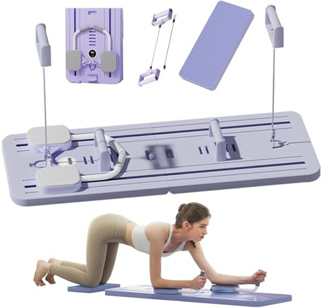 GDSHGS Upgraded Bauchtrainer Roller Trainingsbrett mit Rückholfunktion Automatische, Bauchmuskeltrainer für Zuhause Bauchroller Ellenbogenstütze Ab Core Trainer(Blau)