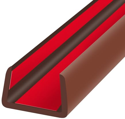 Borde de goma, banda de borde flexible, protector de borde de muebles de canal U de 16 mm, protectores de borde autoadhesivos para madera contrachapada, madera, piezas de vidrio, 6 m