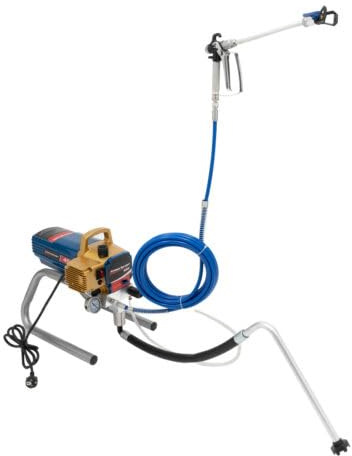 Airless Farbsprühsystem Farbsprühgerät Sprühfarbe Spritzgerät Putz Gipsspachtel Farbsprühgerät, für Haus außen & innen DIY Malerei Projekte, Stand