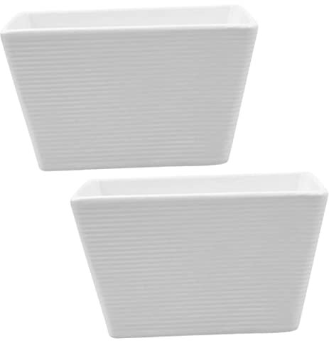 Ciieeo Soporte de Cerámica white para Bolsitas de Azúcar y Té, Organizador Moderno de 2 Piezas Diseño Limpio para Almacenamiento en Cocina