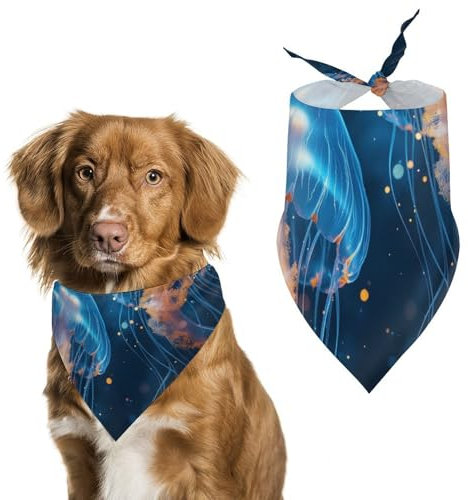 Hund Bandanas Quallen-Seifenblasen Hundeschal Latztuch Für Haustiere Large: 70 * 30 cm