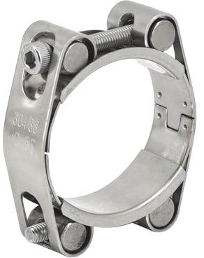 200-210mm T-Bolt Hose Clamp 304 Stainless Steel Pipe Clamp Heavy Duty Tube Clamps Band Width 24mm (1Pieces)
