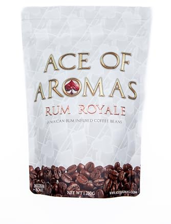 Ace of Aromas - Rum Royale (250g) | Luxury Jamaican Rum-Flavoured Coffee Beans | Ultra Premium Arabica Coffee