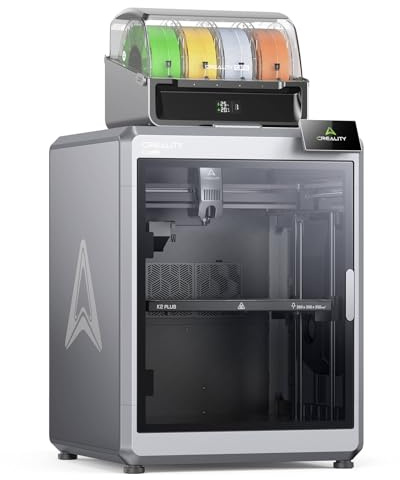 Creality K2 Plus Combo Impresora 3D con caja seca de filamento CFS inteligente, cámaras duales AI, sistema de servomotor paso a paso, impresión de alta velocidad 600 mm/s, área impresión 350x350x350mm
