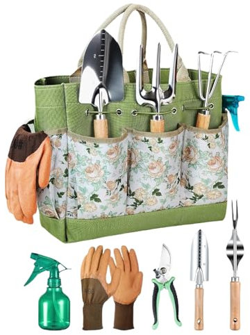 Xvilmaun Kit d'Outils de Jardinage pour Femmes | Outil de Transplantation Manuel | Accessoires de Plantation pour Aérer Le Sol et Désherbage Manuel pour Jardiniers