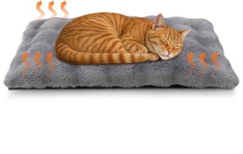 Wdmiya Selbstheizende Haustierdecke 60x45cm, Decke für Katzen & Hunde | Katzendecken Hundedecken Geräuschlos, Washbar Flauschig Selbstwärmende Thermodecke ohne Strom Kabel, Katzenkissen Katzenbett
