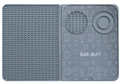HENANCXF Sottopiatti Quadrati & Tappetino Bar Piegevole Multiuso - per Attrezzi da Bar e Asciugatura | per Locali, Campeggio, Home Bar & Uso Esterno(Color:Gray)
