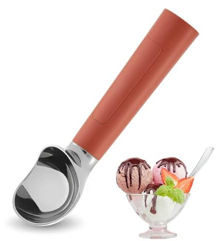 Heated Ice Cream Scoop Rechargeable, Electric Warming Ice Cream Scooper with LED Display, Heats to 70°C for Hard Ice Cream, Easy for Seniors & Kids, IP67 Waterproof