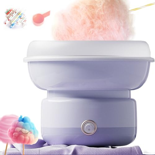 GYKOZY Homemade Cotton Candy Machine,Electric Candy Floss Machine With Spoon,bamboo Skewers,One-touch Operations (Purple)