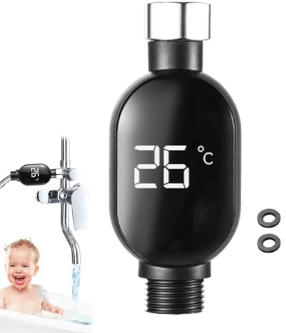 Duschwasser Temperatur Monitor - Thermometer Für Duschwasser Temperatur,Wasserdichtes Badzubehör Haushalt Küche Hotel Badzimmer Küchenwohnung Dusche Wassertemperatur Überwachung Anzeige Indi