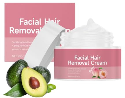 Crema depilatoria para mujer | 50 g hidratante | Crema depilatoria sin dolor | para mujeres, hombres, niñas, señoras, barbilla, cejas, patillas, eventos especiales, viajeros, amantes