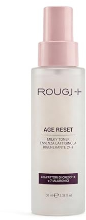 AGE RESET Milky Toner Rougj - Gesichtswasser mit milchiger Essenz 24 Stunden mit feuchtigkeitsspendendem Spray, tägliche Behandlung, sanft für alle Hauttypen - Made in Italy