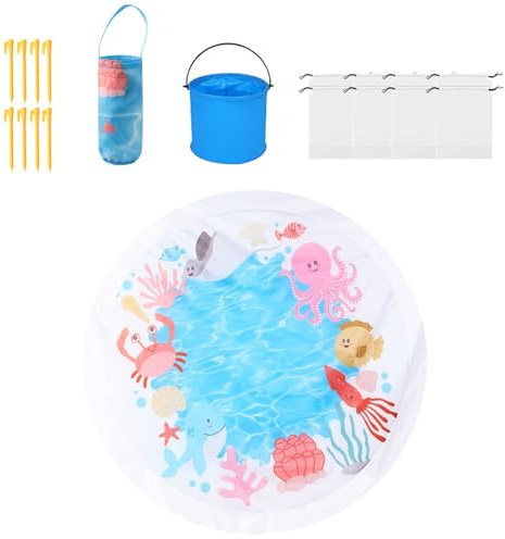 Coperta Da Spiaggia Piscina - 1,4 Metri Fibra Poliestere | Laghetto Marino Per Bimbi - Con Custodia | Gioco Solare Pieghevole All'Aperto In Viaggio Gita Vacanza Picnic | Kit Portatile Estivo
