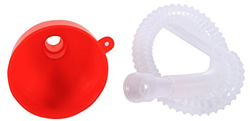 Trichter aus Kunststoff für Fahrzeug, Auto, Motorrad, mit Schlauchauslauf für Kraftstoff, Benzin, Öl, Wasser,