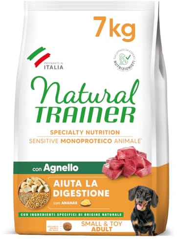 Natural Trainer Sensitive No Gluten Cibo per Cani Adulti con Agnello - 7kg