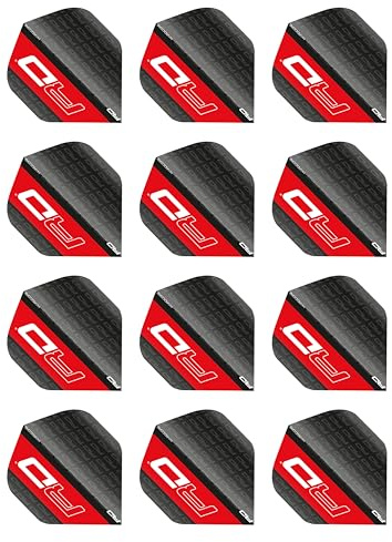 RED DRAGON Hardcore XT RD Logo Extra Thick Standard Dart Flights - (4 Sätze pro Packung)