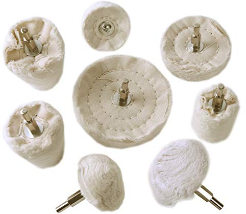 Disco abrillantador para taladro, cepillo para pulir metales, 8 unidades, para metal, aluminio y acero inoxidable, paquete de 8