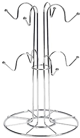 LOVIVER Cup Drying Rack with 8 Hooks Drainer Mug Tree Mug Organizer for Desktop Home