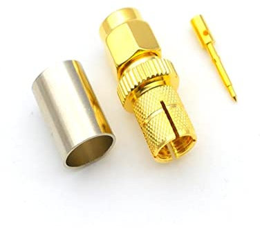 ZUMLED 20 PZ Rame SMA Spina Maschio RF Coassiale Martinetti A Crimpare for RG5 RG6 5D-FB H155 LMR300 Connettore Cavo Dritto