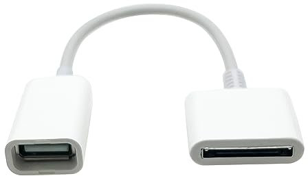 ezqnirk 1PCS Dock 30pin female to USB female data cable to USB keyboard,white