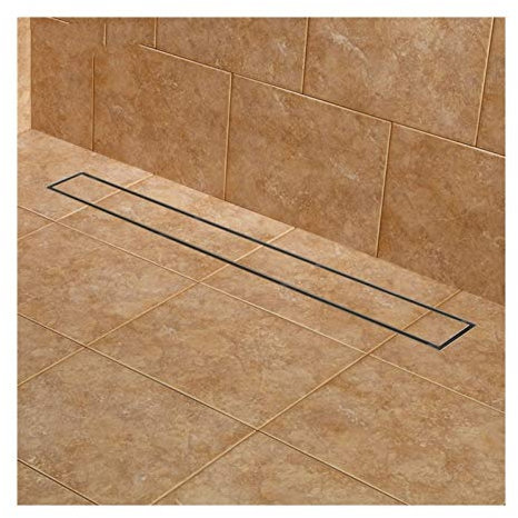 CSSHNL 304 Edelstahl 60cm Fliese einfügen Rechteck Linear Anti-Geruch Bodenablauf Badezimmer Hardware Invisible Dusche Abflusssieb für die Dusche