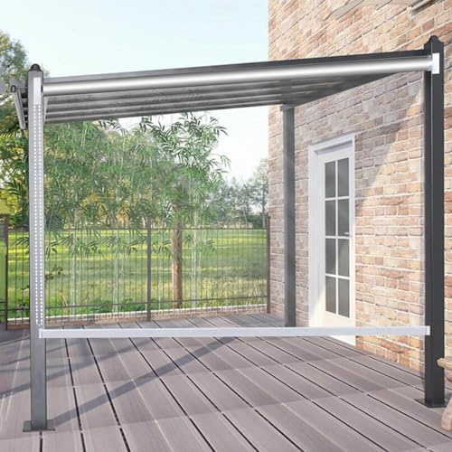 Transparente Pvc-Rollos für Außen Wasserdichte Seitenwände Outdoor,Klare Kunststoff-Plane,Fenster Tür Pavillon Schlafzimmer Trennvorhänge,Seitenzug-Rollos Jalousie,Regenfeste,W×H-150×200cm/59.1×78.7in