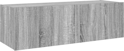vidaXL Väggmonterad tv-bänk LED grå sonoma 100x35x31 cm, väggenhet, väggmonterad TV-enhet, väggmonterat skåp, TV-väggenhet, hängskåp, väggförråd