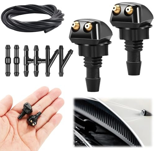 KAYEF Kit di Ricambi per Lavavetri Auto - 22 pezziBosch Lavavetri, Spruzzatore Acqua, Tubo Silicone, per un'impeccabile Manutenzione del Tergicristallo