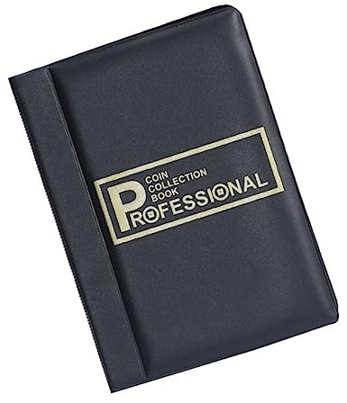 CAXUSD Münzsammler Album Mit 120 Fächern Großer Kapazität Langlebiges Sammelbuch Aus Robustem Material Tragbarer Münzaufbewahrungsorganizer Für Münzen Wertmarken Und Medaillons