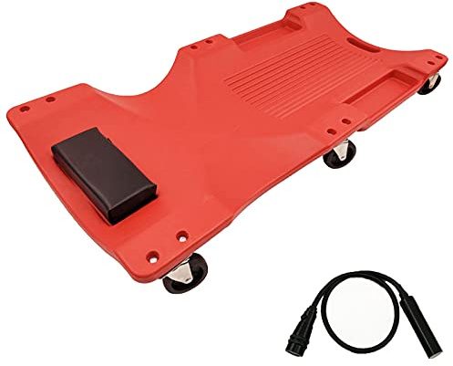 Creeper ergonomique pour réparation de voiture, Creeper mécanique avec coureur universel flexible, appui-tête et plateau à outils, pont ergonomique, assistance au garage d'atelier moulé par roulement