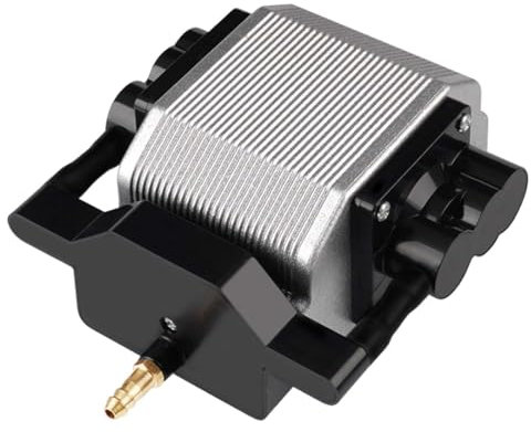 perfk Aquarium-Luftpumpenkompressorbelüfter, Hochleistungs-tragbare O2-Pumpe, Aquarium-Bubbler für das Outdoor-Aquakulturfischen, 12 V