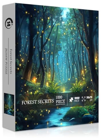 Puzzles impossibles pour Adultes de 1000 pièces, Puzzle Fantastique de forêt Magique, Puzzle Naturel Difficile Difficile