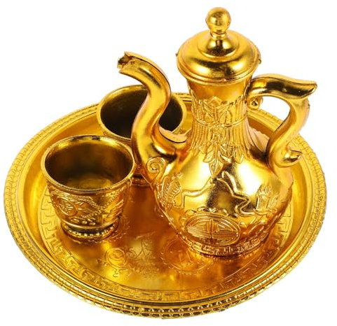 CONGARTENO Retro Bottle Chalice Cups Teapot Jug for Ceremonies Offering Cups Buddhist Worship