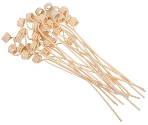 Alipis 20piezas Varillas Difusoras De Aceites Esenciales De Ratán Natural Onduladas para Aromaterapia Sin Adecuado para Bares y Oficinas