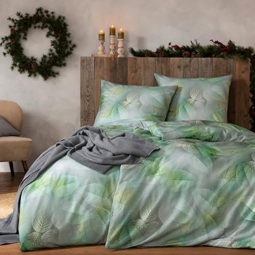 ESTELLA Flanell Winter Bettwäsche Set Flausch Bettgarnitur | 100% Baumwolle | Deutsche Markenqualität | 135x200 cm + 80x80 cm | Design 07