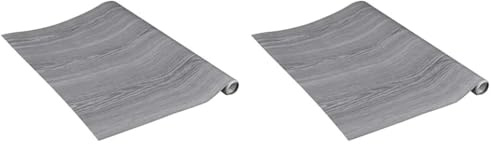 Venilia Lámina adhesiva, Roble gris Aspecto madera Marrón, 45cm x 1,5m, Espesor 95μ, Vinilo autoadhesivo para muebles o cocina, decorativas papel pintado pared, PVC sin ftalatos, Fabricado en UE