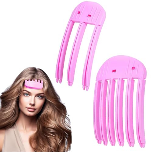 SGERUFZ 2 Pièces Pinces à Cheveux Volume, Pinces de Volume pour Racines, Pinces de Soulèvement pour Frange Bouffante et Coiffure Couronne Haute (Rose)
