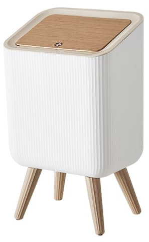 U2PICK Mini Trash Can with Lid, 9 Liter Garbage Bin, Waste Bin with Legs, Plastic Trash Can Suitable for Kitchen, Bathroom, Bedroom, Living Room, Office Square