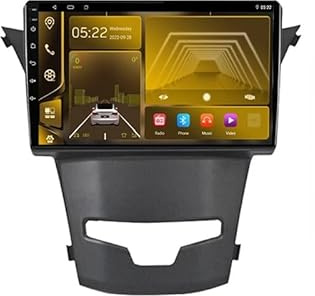 Android 9 Inch Touchscreen Car Radio Stereo for SsangYong Korando 3 Actyon 2 2013-2017 with Carplay Android Auto GPS Navigation with BT WiFi USB Mirror Link FM Auto Parts(2+32G)