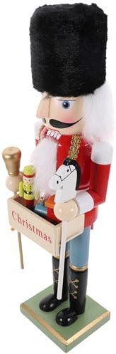 PRETYZOOM Casse-Noisette de Noël Fausse Neige Guirlande Lumineuse alimentée par Batterie Decoration Noel Traditionnel Decoration Noel cheminee Chiffres de Casse-Noix de noël Décor de Noël