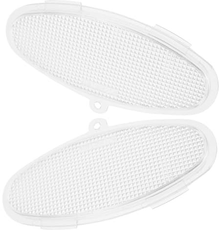 PRETYZOOM 2pcs Oval Shape Plastic Light Cover for Kitchen Range Hood Lamp Shade Replacement Range Hood Light Covering Device and Restaurants