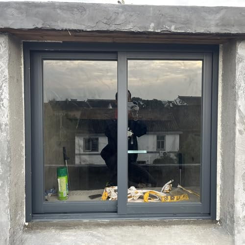 Schiebefenster Horizontale Schiebefenster, Flächenbündig, Sicherheitsfenster für Den Haushalt mit Explosionsgeschütztem Hartglas, Schuppenfenster/Wohnmobilfenster/Hühnerstallfenster(WxH 21x18in/53x45c