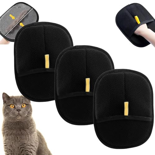 Yomi Pet Hair Remover Glove,2025 New Static Removal Gloves for Pet Hairs, Reusable Double Sided Electrostatic Pet s Hair Remover for Couch, Furniture, Carpet, Car Seat (3PCS)