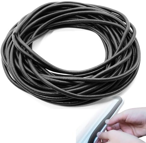 10 Meter Fugen Dichtschnur, Ø 4mm Dichtung Schaum Rundschnur,Rundschnur,Schaumstoff Rund,Schwarz Fugendichtschnur, Fugenfüllprofil Für Die Nahtdichtung Von Türen Und Fenstern (10 M - Ø 4 Mm)