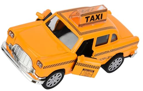 ACOGEDO Realistisch 1:32 Legierung Taxi-Simulationsmodellauto mit Rückzugsfunktion und Lichter für die Sammlung und Dekoration (Taxi a)